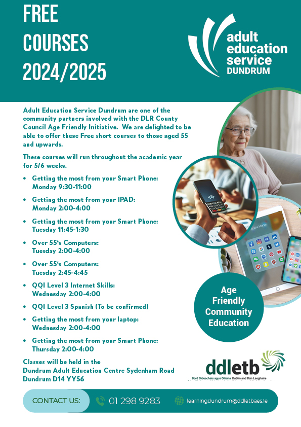 Age Friendly Initiative Courses Dundrum